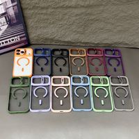 Coque de téléphone avec support magnétique pour objectif et film protecteur pour iPhone 17 Pro Max, iPhone 17, iPhone 14