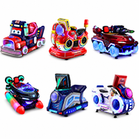 Voiture à bascule en plastique pour enfants, jouet à monnayeur, équipement d'amusement pour aire de jeux intérieure, en matériau PP durable et sûr