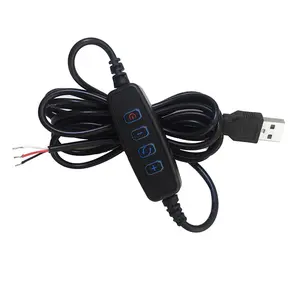 USB 5V Led Dimmer Usb Power Supply Cable On Off Switch Dimming Color Matching Charging Cable For Live Show Led Light