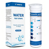 Tiras Reactivas de Ácido Peracético 0-160 ppm, Papel de Prueba Rápida de Calidad del Agua en 30s para Verificación de Desinfectantes en Procesamiento de Alimentos y Elaboración de Cerveza