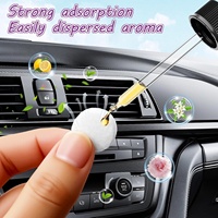 Lot de 100 tampons ronds blancs en feutre pour désodorisant de voiture, recharge sans parfum pour diffuseur d'huiles essentielles