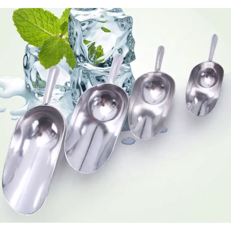 Big and Small sizes Aluminum Scoop Classic Ice Scoop Cubes Ice Shovel Scoop