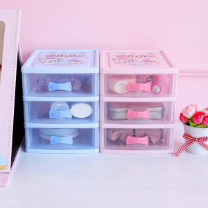 Mini Bow-tie <strong>Storage</strong> Box <strong>3</strong> Drawer <strong>Cube</strong> Box <strong>Storage</strong> for Desk Organizer Station for Baby/Kids Bedroom - Product Image 4