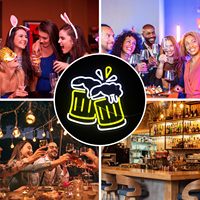 Beer Cheers Neon Sign Beer Led Sign pour décoration murale Man Cave Bar Home Pub Party Club Restaurant Shop Sign Bar Lights Decor Gifts