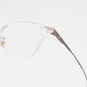 Gafas Transparentes Rectangulares con Montura Completa, Color Marrón Sólido, Anti-UV, Ligeras, Unisex, para Adultos, Monturas para Corrección de la Visión - Product Image 5