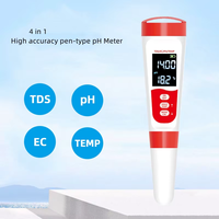 Medidor de TDS/EC/pH/Temperatura 4 en 1, Precio de Fábrica, Medidor de TDS/EC de Alta Calidad para Hidroponía