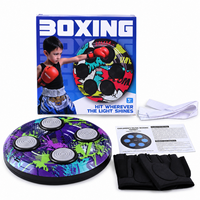 Machine de boxe à 4 cibles pour enfants avec gants, jouet d'entraînement de boxe interactif, jeu sportif amusant pour enfants