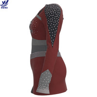 Uniforme de Competición de Porristas, Metálico Brillante, de Alta Elasticidad, Conjunto de 2 Piezas con Pedrería para Niñas