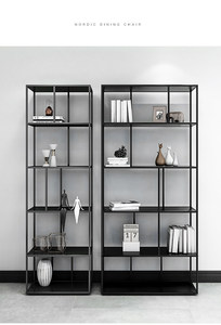 2 étagères murales modernes en acier noir pour cadres photo, étagères à rebord pour salon, rangement d'outils en métal - Product Image 3