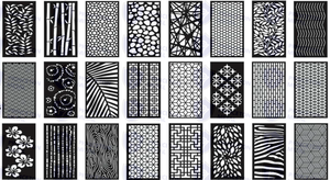 プランターボックスモダンデザイン白ローリングメタルスクリーンプランターボックスレーザーカットトレリス用パティオ分割 - Product Image 5