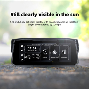 Écran de navigation GPS pour moto, 6,86 pouces, étanche, amovible, BT, sans fil, CarPlay, Android Auto, écran TPM, Moto GPS Carplay - Product Image 5