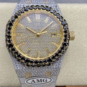 นาฬิกาข้อมืออัตโนมัติคุณภาพสูงแบบขายส่ง ตัวเรือนแซฟไฟร์ หน้าปัดคริสตัล ประดับเพชรซิคอนและมอสซาไนต์ ดีไซน์สปอร์ต - Product Image 6