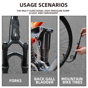 <span class=keywords><strong>Pompe</strong></span> à main pour pneus de vélo FAST BEE 300psi haute pression, pour fourche avant et <span class=keywords><strong>suspension</strong></span> arrière de <span class=keywords><strong>VTT</strong></span>, gonfleur de pneus de vélo, <span class=keywords><strong>pompe</strong></span> à <span class=keywords><strong>air</strong></span> pour amortisseurs avec manomètre - Product Image 6