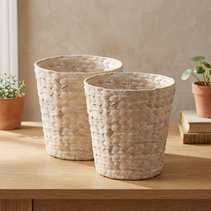 Portable Handmade Eco-Friendly Circular <b>Bamboo</b> Woven Storage <b>Basket</b> with Plastic Liner for Sundries Gift - Product Image 2