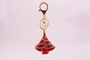 도매 귀여운 모조 다이아몬드 열쇠 고리 크리스마스 트리 소나무 열쇠 고리 지갑 가방 매력 펜던트 열쇠 고리 선물 소녀 여자 여자 레이디 열쇠 고리 - Product Image 4