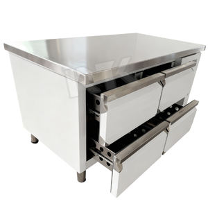 Attrezzatura di Refrigerazione per Cucine Commerciali Banco da Lavoro Refrigerato <span class=keywords><strong>Orizzontale</strong></span> con 2 Porte e <span class=keywords><strong>Cassetti</strong></span> <span class=keywords><strong>Frigorifero</strong></span> da Lavoro - Product Image 2