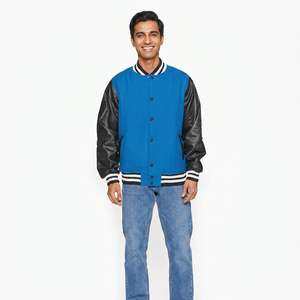 High Quality Custom Sportswear Winter Outdoor Varsity <b>Jackets</b> New Design <b>Long</b> Canvas Stand CollegeBaseballjacket for <b>men</b> - Product Image 1