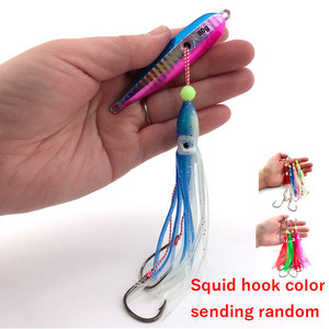 Esca <span class=keywords><strong>da</strong></span> pesca in acqua salata <span class=keywords><strong>da</strong></span> 40g-200g esche <span class=keywords><strong>artificiali</strong></span> gonne in metallo attirano polpo slow jig lues esche per calamari inchiku - Product Image 3