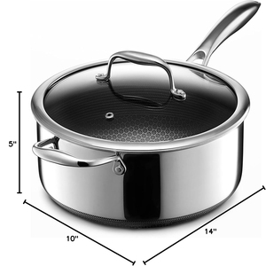 High Quality Modern Style <b>Soup</b> Stock <b>Pots</b> Ceramic Non-Stick Triply Stainless Steel Saucepan Dishwasher Safe Oven Safe Gas - Product Image 5