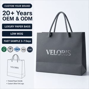 Sac en papier blanc de luxe personnalisable, respectueux de l'environnement, avec logo personnalisé, impression numérique de haute qualité pour utilisation en supermarché - Product Image 3