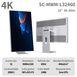 Tcoior Studio hiển thị 32inch màn hình PC màn hình UltraWide 4K độ phân giải LCD hiển thị độ sáng cao IPS màn hình Loa cho máy tính xách tay - Product Image 2