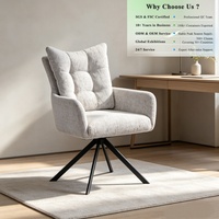Chaise de loisirs pour hall d'hôtel OKAY, siège rembourré en mousse épaisse, assemblage facile, gris clair, tissu moderne facile à nettoyer, chaises de salle à manger