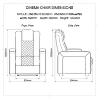 Fauteuils de cinéma de luxe modernes, mobilier de théâtre commercial, canapés en cuir VIP, fauteuils de cinéma maison, fauteuils de salon.