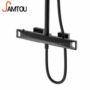 صنبور دش كوري SAMTOU ، صنبور دش علوي صنابير استحمام ودش دائري ، صنبور دش <span class=keywords><strong>sa</strong></span> طقم دش نحاسي أسود - Product Image 1