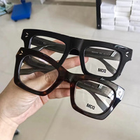 Montures en acétate épaisses de haute qualité, présentoir de luxe, lunettes vintage en acétate assorties, grandes montures pour hommes et femmes, lunettes épaisses