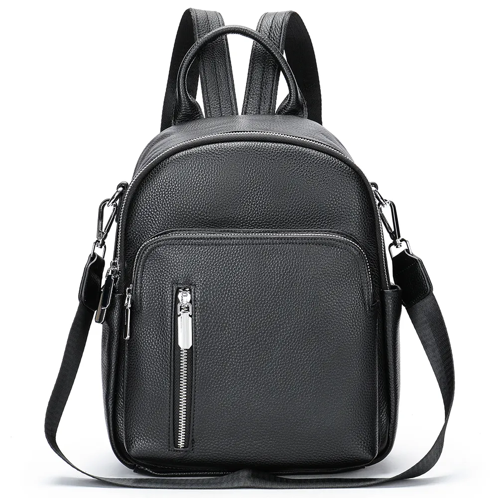Custom Backpack College School Bags Girls Multi-purpose Shoulder Backpack Genuine Leather Women's Backpack