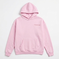 Sweat à capuche brodé pour femme, rose, coupe oversize, 100% coton épais, avec logo graphique personnalisé et épaules tombantes, vente en gros