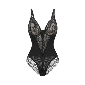 Hot Sale Full Compression One Piece Jumpsuit Shapewear V <strong>Tummy</strong> <strong>Control</strong> <strong>Lace</strong> <strong>Bodysuit</strong> for Women - Product Image 6