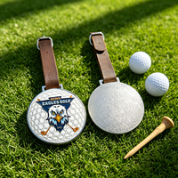 Tag Nama Tas Golf Kustom Bentuk Persegi Panjang Permukaan Halus Logam Tag Tas Anggota Golf