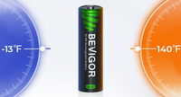 Paquete de Baterías Recargables NiMH AA BEVIGOR de 2800mAh 1.2V 1500 Ciclos con Terminal de Soldadura para Linterna