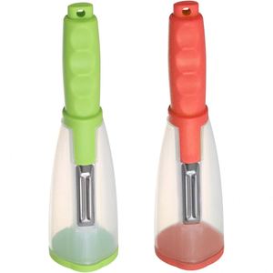 Multifunctional Manual 2-in-1 Household Kitchen <b>Tools</b> Fruit Knife Storage <b>Box</b> Vegetable Fruit Potato Peeler Stainless Steel - Product Image 1