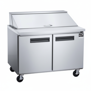 Refrigerador de mesa de preparación de alimentos comercial de 2 puertas 48.125 pulgadas W 11,47 Cu. Ft. Con Mega Top en acero inoxidable Serie DB - Product Image 1