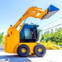 Chargeuse compacte à faible entretien HW-JC45, capacité de charge de 700 kg, moteur de 50 ch, haute efficacité pour la construction, l'agriculture, CE ISO