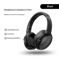 Casque Bluetooth 2-en-1 avec haut-parleur et micro, casque de jeu sans fil, casque stéréo, basses profondes, longue autonomie, ajustement confortable