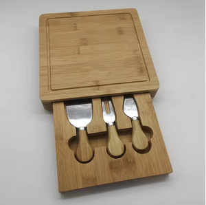 Ensemble de planches à découper en bambou naturel portable en gros avec des contenants de rangement pour la cuisine - Product Image 3