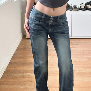 <span class=keywords><strong>Jeans</strong></span> <span class=keywords><strong>Skinny</strong></span> Lavati a <span class=keywords><strong>Vita</strong></span> <span class=keywords><strong>Bassa</strong></span> con Bottoni, Vestibilità Slim, Personalizzabili ODM, Versatili e Casual per Ragazze alla Moda - Product Image 4