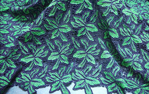 Latest <strong>Cord</strong> Floral Fabric Lace 100% Polyester <strong>Green</strong> Fashion Guipure Dress Lace Fabric - Product Image 5