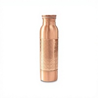 Bouteille d'eau en cuivre martelé et lisse, écologique, compatible lave-vaisselle, avec couvercle et infuseur à thé, 350ml-1000ml, pour usage extérieur, idée cadeau