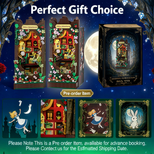 Kit de construction de nichoir à livres Wonderland Reflection, très vendu, en plastique ABS, ensemble de blocs de construction, kit de maison de poupée, nichoir à livres avec lumière - Product Image 2