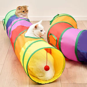 4 Way Oxford Indoor <span class=keywords><strong>Kitty</strong></span> Interaktives Spiel Verstecken und Suchen Faltbares Haustier Große Katzen spielzeug <span class=keywords><strong>Tunnel</strong></span> Tubes - Product Image 5