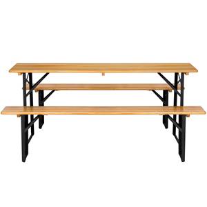 Modern Beer Table Outdoor Furniture Set for Patio Garden Camping <strong>Cedar</strong> <strong>Wood</strong> and Iron Frame Table Chairs for Hotels - Product Image 3