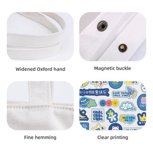 Custom Logo Printed Reusable Shoulder Bag for Shopping and Promotion New Arrival Cotton Canvas Tote Bag - Product Image 5