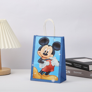 Sacs cadeaux d'anniversaire en papier avec poignée torsadée, motif dessin animé <span class=keywords><strong>Mickey</strong></span> <span class=keywords><strong>et</strong></span> <span class=keywords><strong>Minnie</strong></span> Mouse, vente en gros - Product Image 2