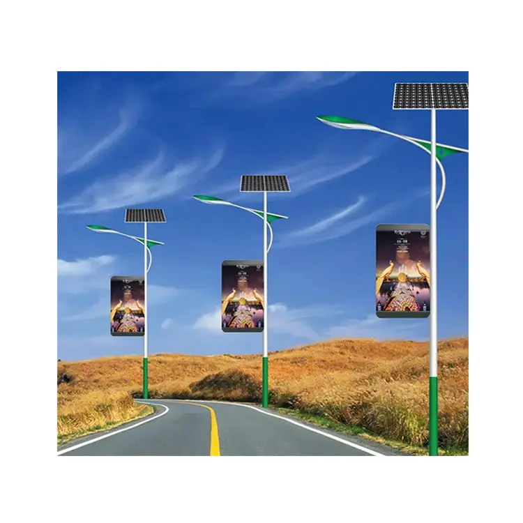 Aterptroof-pantalla led para exteriores, poste de iluminación para Calle, pantalla led para publicidad