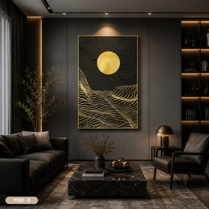 HALO Factory Direct Modern Abstract Tempered Glass <b>Wall</b> Decor Luxury Interior Decorative Painting Vietnam OEM ODM Manufacturer - Product Image 3