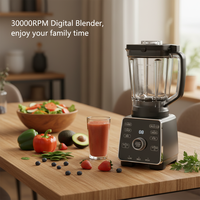Blender multifonction 1,8 L haute performance 1400 W avec commande tactile, broyeur à glace haute vitesse et mixeur pour smoothies, pour usage domestique